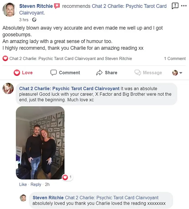 Award-winning psychic Chat 2 Charlie