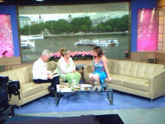 Award-winning psychic Chat 2 Charlie on the set of This Morning with Fern and Phil